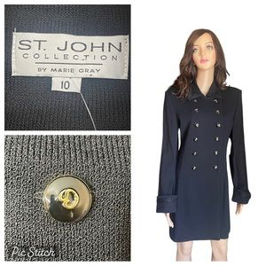 St. John Black Blazer Coat